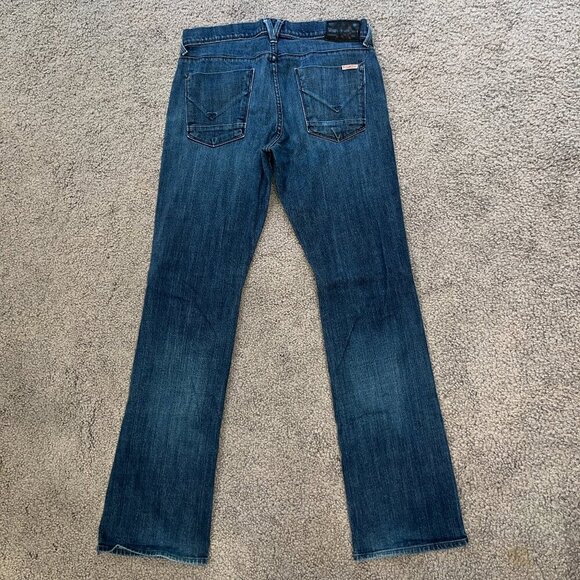 Men's 31 HUDSON CLIFTON 5 POCKET BOOT MEDIUM WASH BLUE DENIM JEANS MADE IN USA - Picture 4 of 14